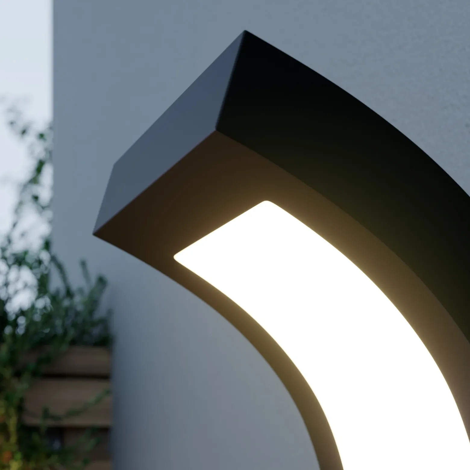 Arcchio aplique LED para exterior Advik, IP65, antracita, metal
