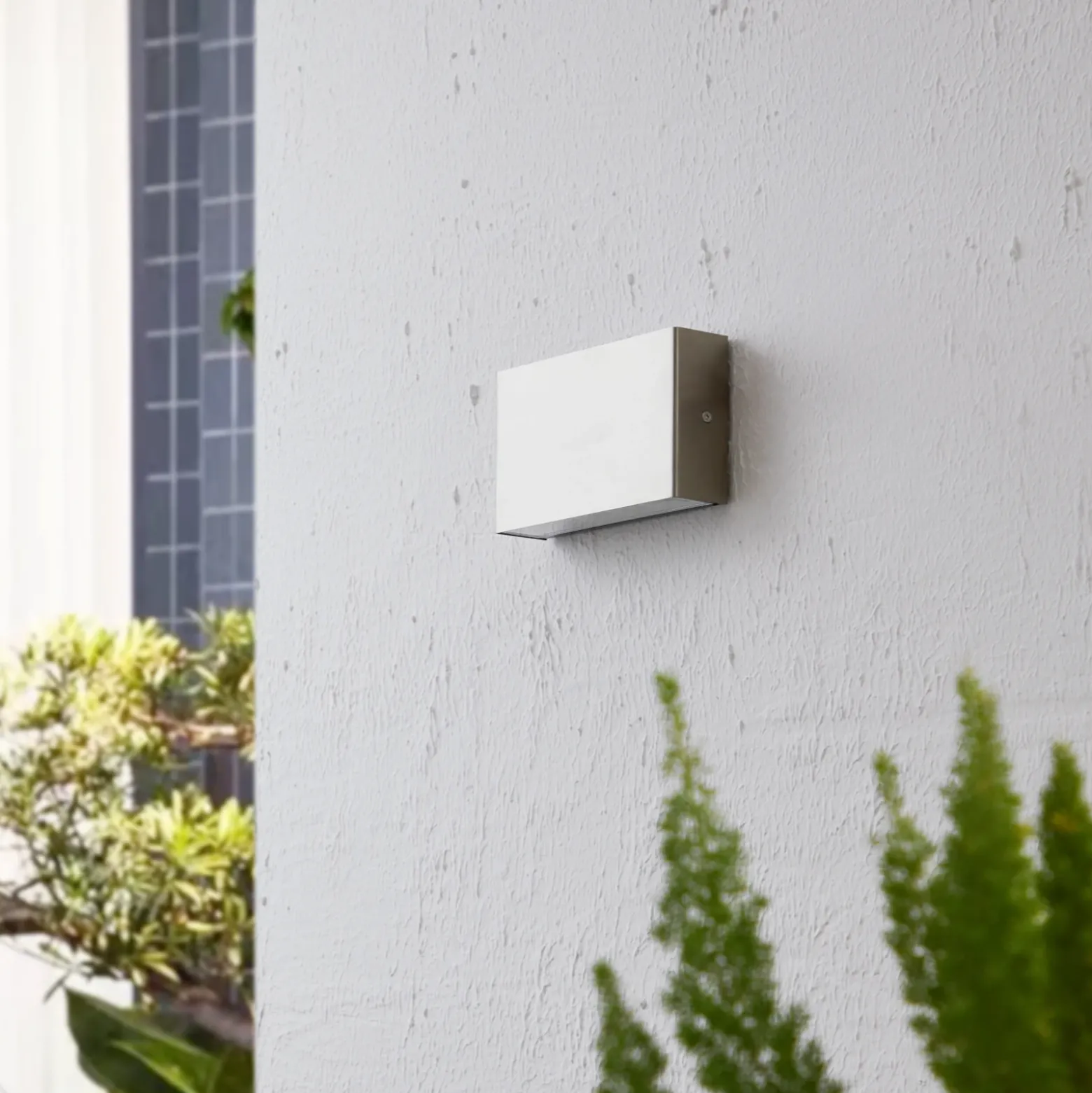 Arcchio Aplique LED para exterior Karline, 1060 lm, acero inoxidable, IP65