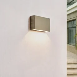 Arcchio Aplique LED para exterior Karline, 530 lm, acero inoxidable, IP65