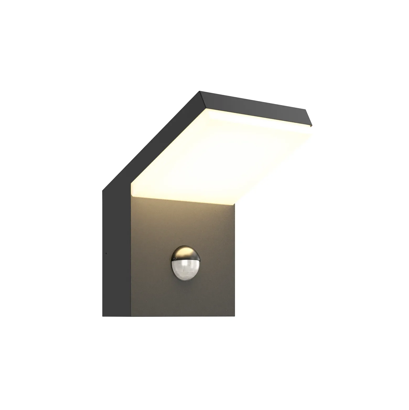 Arcchio Aplique LED para exterior Yolena, sensor, antracita, aluminio