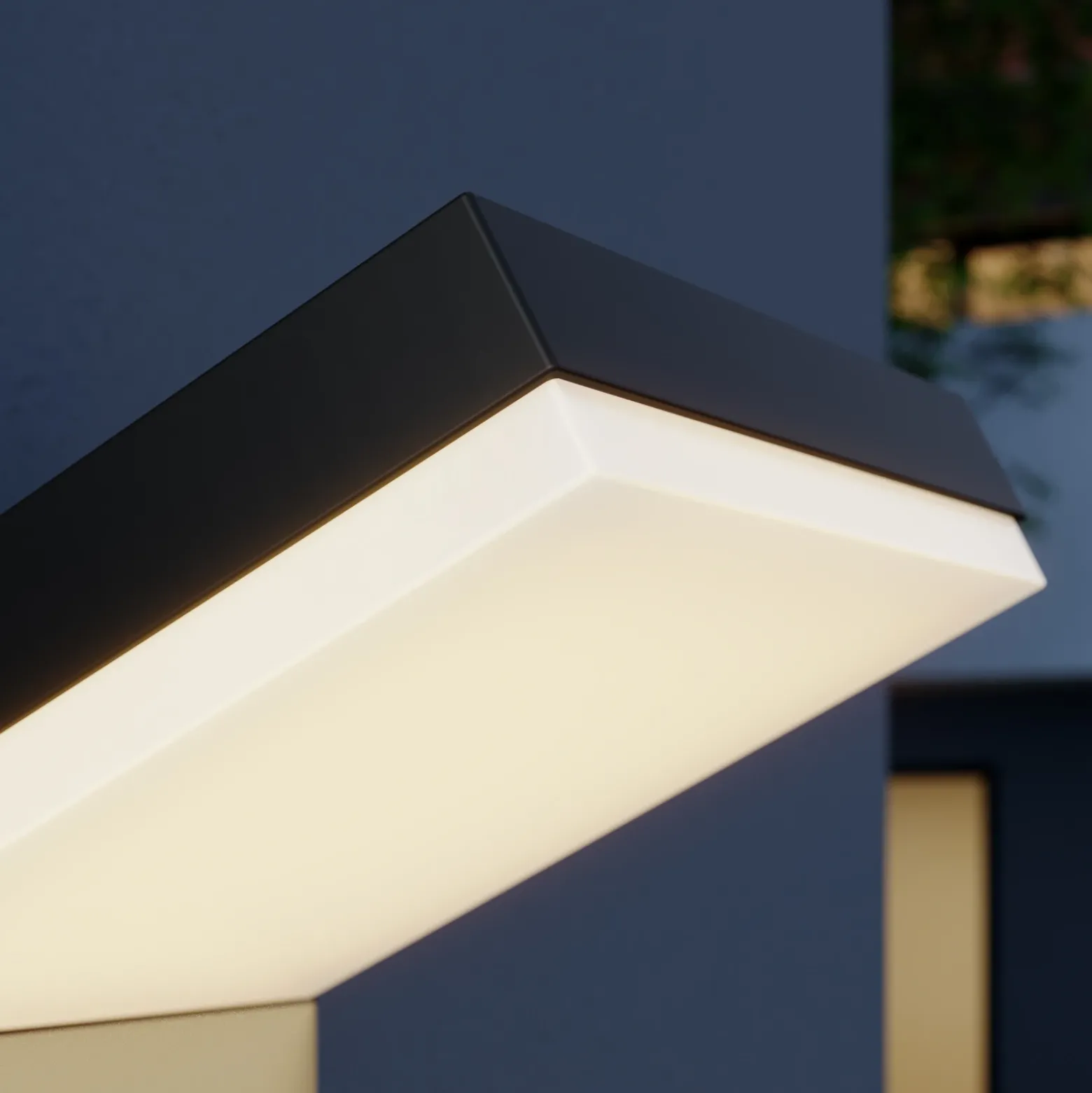 Arcchio Aplique LED para exterior Yolena, sensor, antracita, aluminio