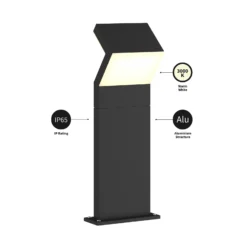 Arcchio baliza LED Havin, antracita, metal, 60 cm