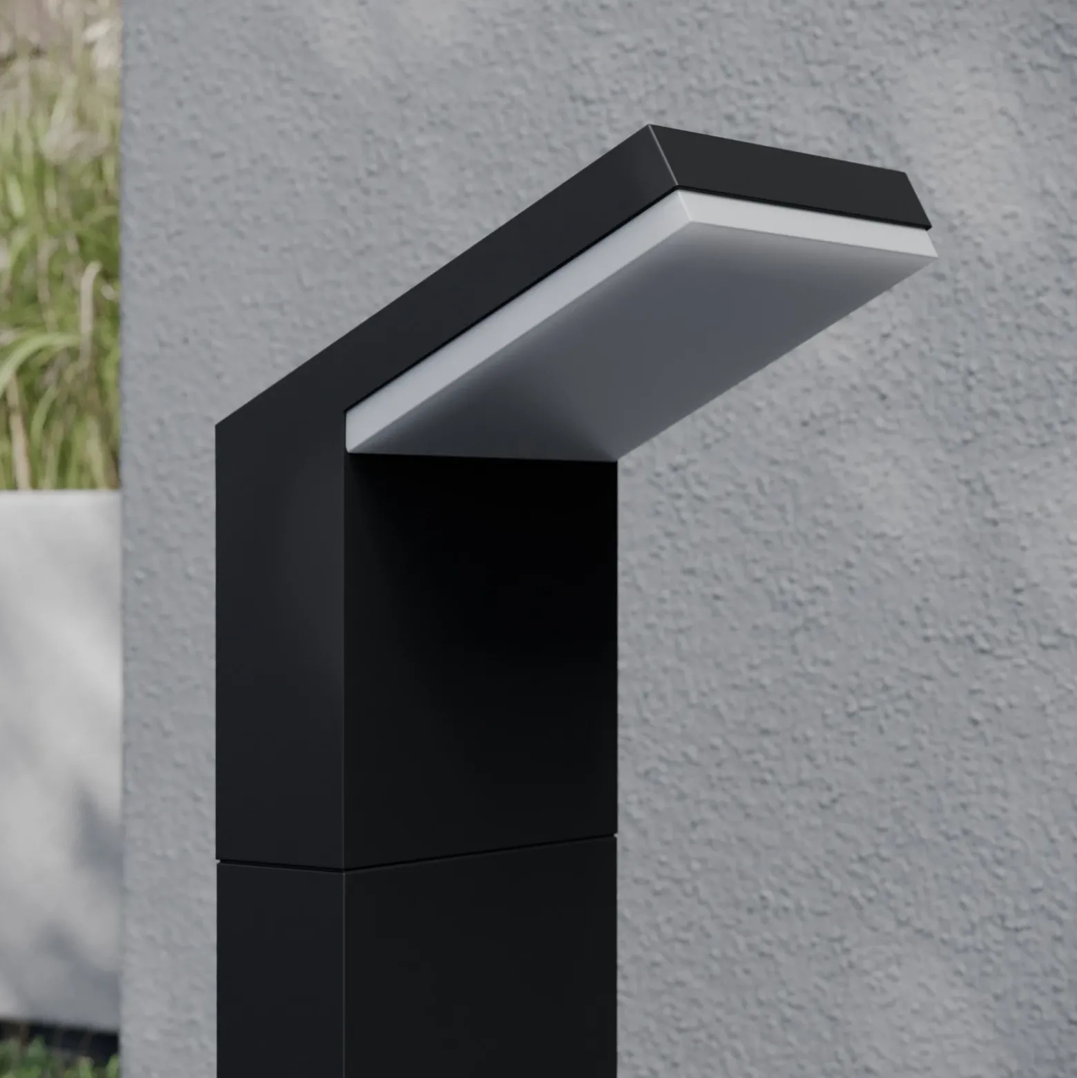 Arcchio, bolardo luminoso LED Yolena, 60 cm, antracita, aluminio