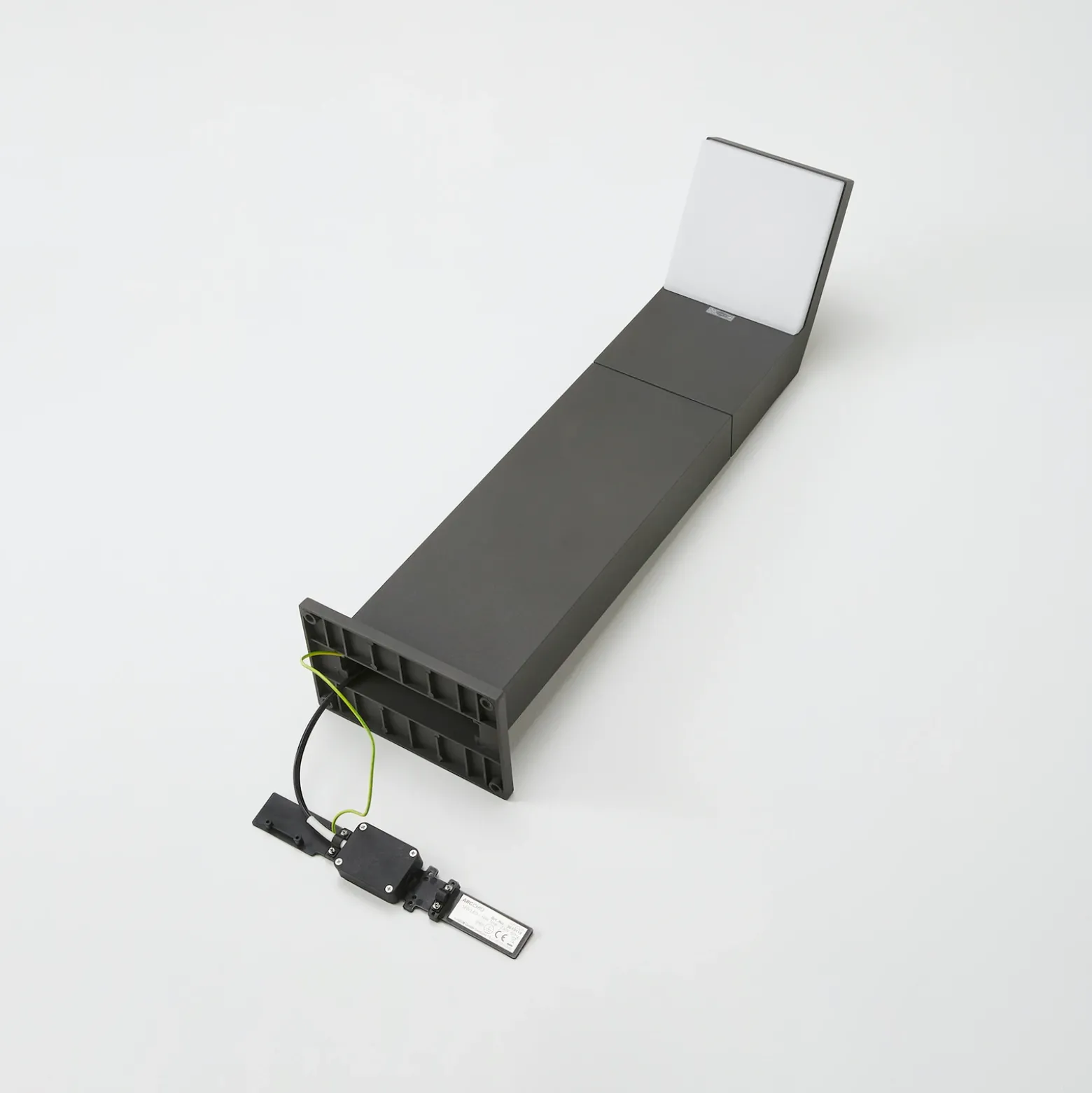 Arcchio, bolardo luminoso LED Yolena, 60 cm, antracita, aluminio