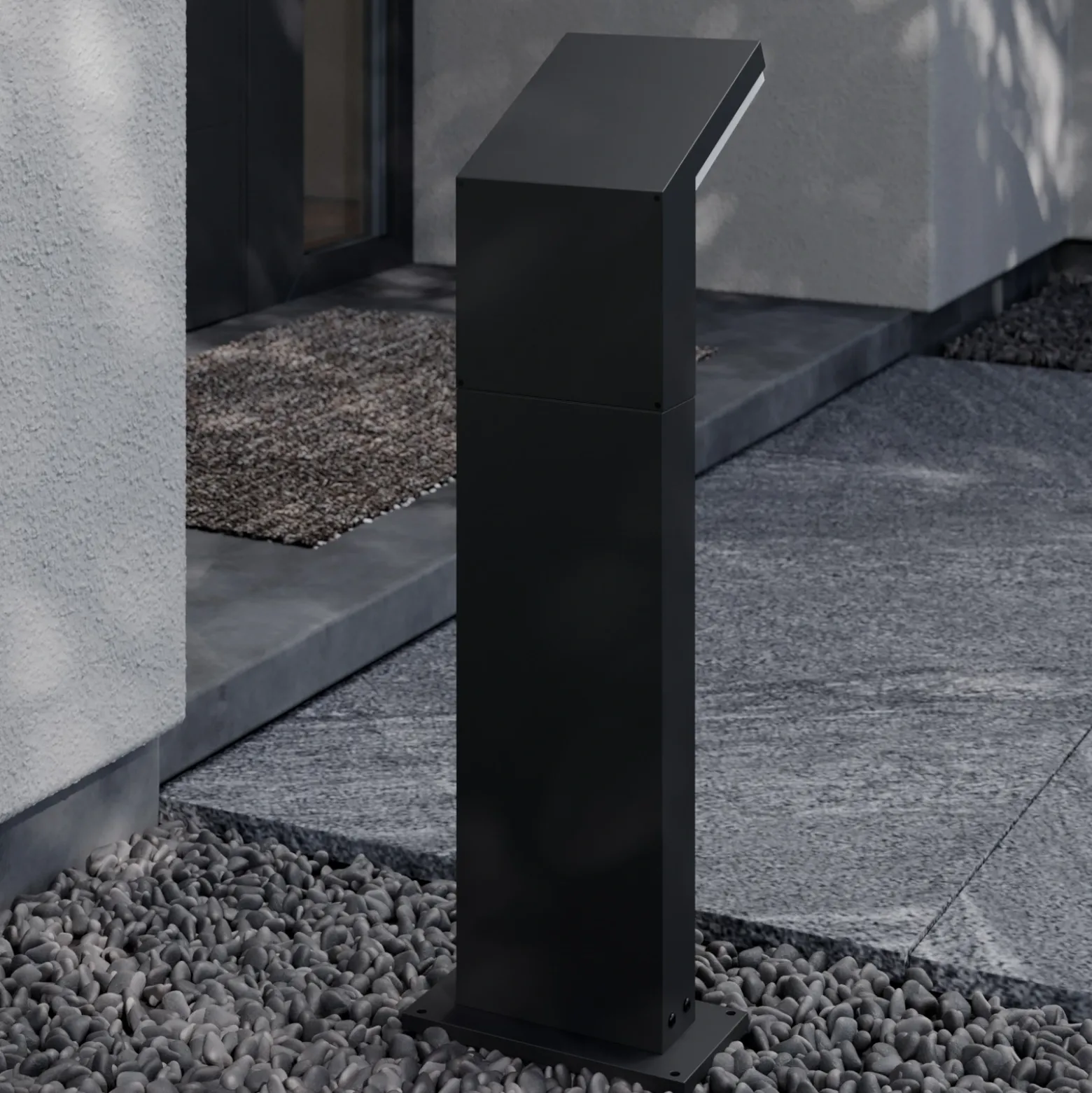Arcchio, bolardo luminoso LED Yolena, 60 cm, antracita, aluminio