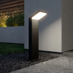 Arcchio, bolardo luminoso LED Yolena, 60 cm, antracita, aluminio