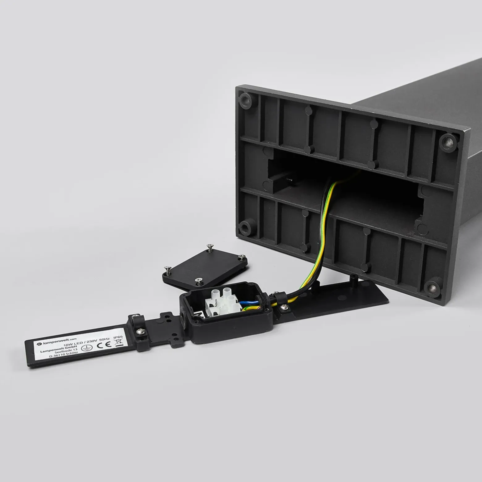 Arcchio, bolardo luminoso LED Yolena, 100 cm, antracita, aluminio