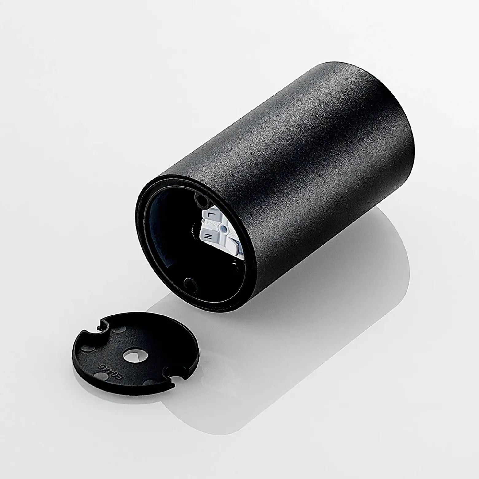 Arcchio downlight Olivir, negro, metal, Ø 6cm, GU10, IP44