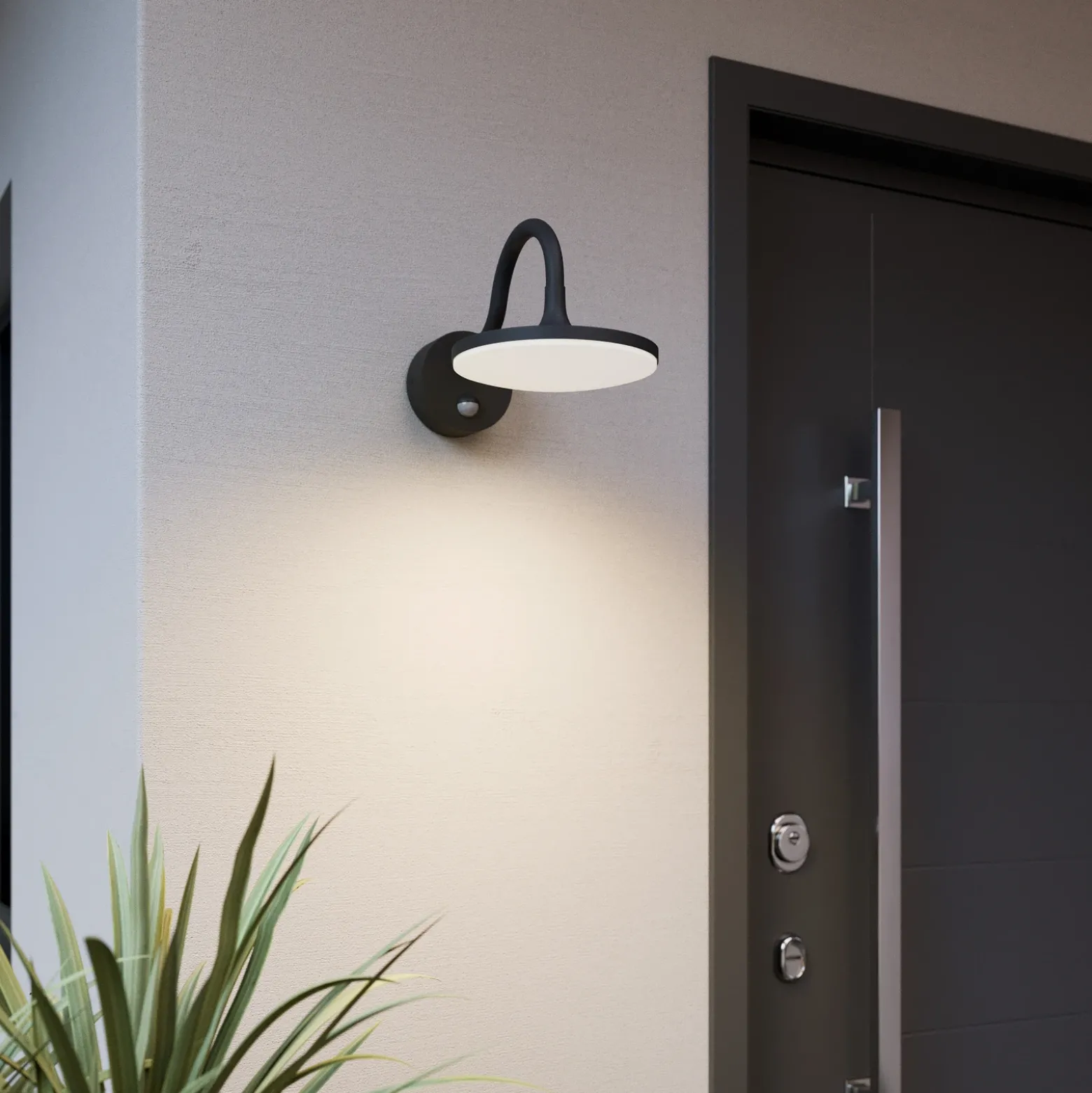 Arcchio Fineria aplique LED para exterior, sensor