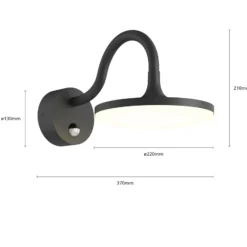 Arcchio Fineria aplique LED para exterior, sensor