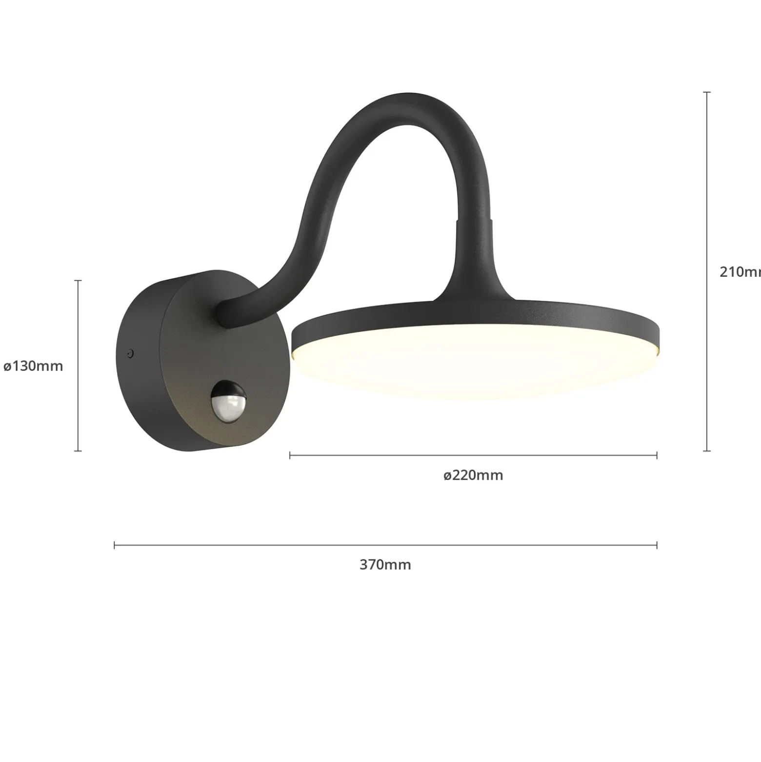 Arcchio Fineria aplique LED para exterior, sensor