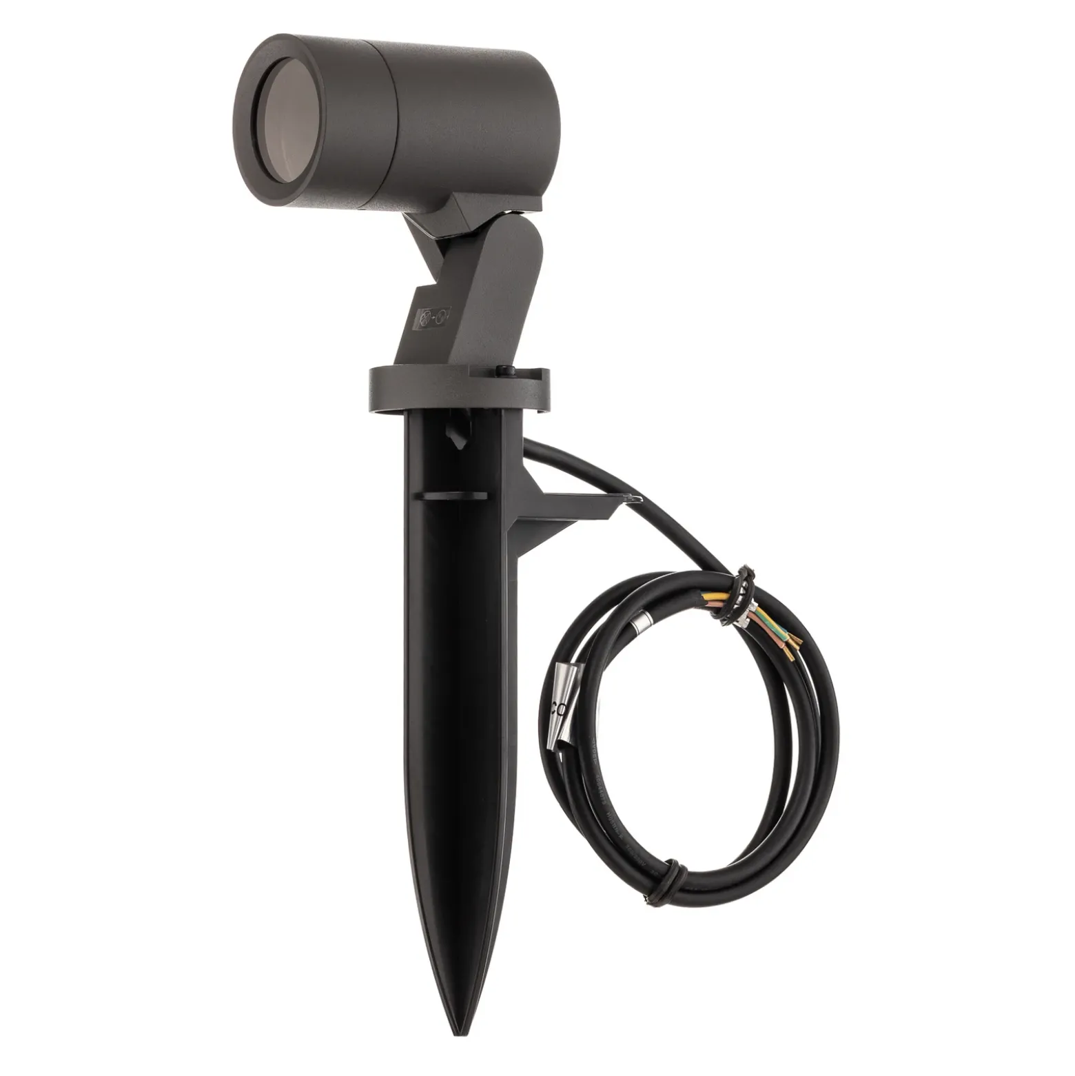 Arcchio Hemmani foco con pica, altura 35 cm, antracita, aluminio