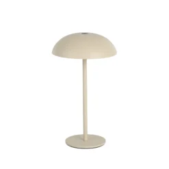 Arcchio LED lámpara de mesa recargable Thenra, beige, soporte de pared