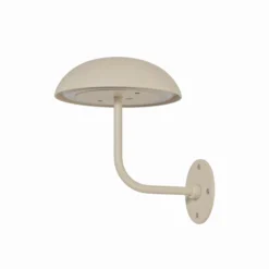 Arcchio LED lámpara de mesa recargable Thenra, beige, soporte de pared