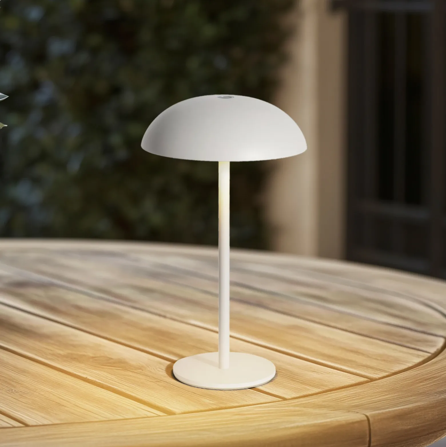 Arcchio LED lámpara de mesa recargable Thenra, blanco, soporte de pared