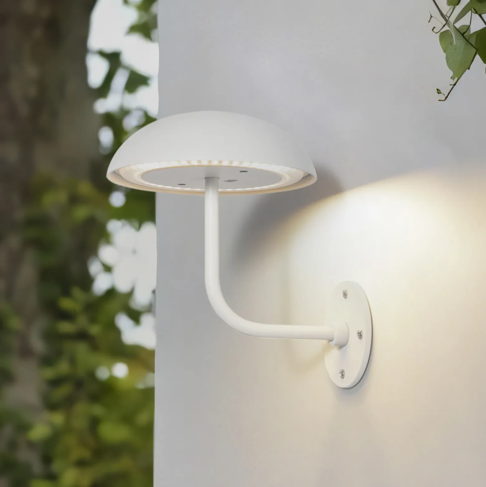 Arcchio LED lámpara de mesa recargable Thenra, blanco, soporte de pared