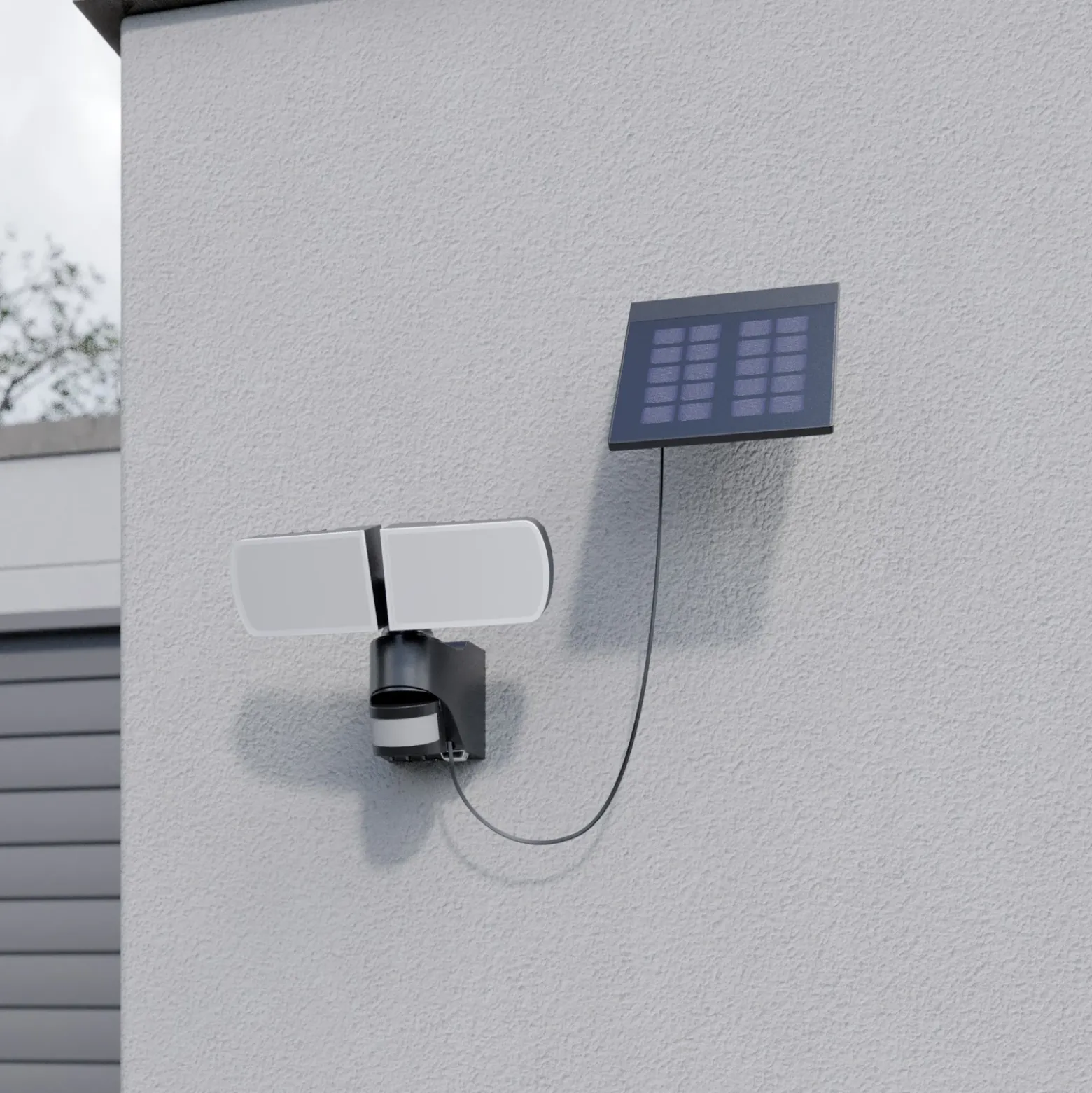 Arcchio Lissano Foco de pared LED solar con sensor