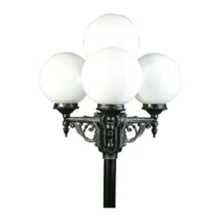 Artística farola 163-3, blanco-plateado