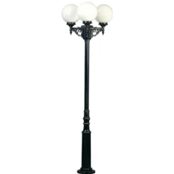 Artística farola 163-3, blanco-plateado