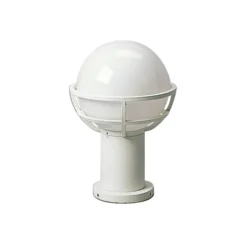 Baliza blanca, con vidrio opalino