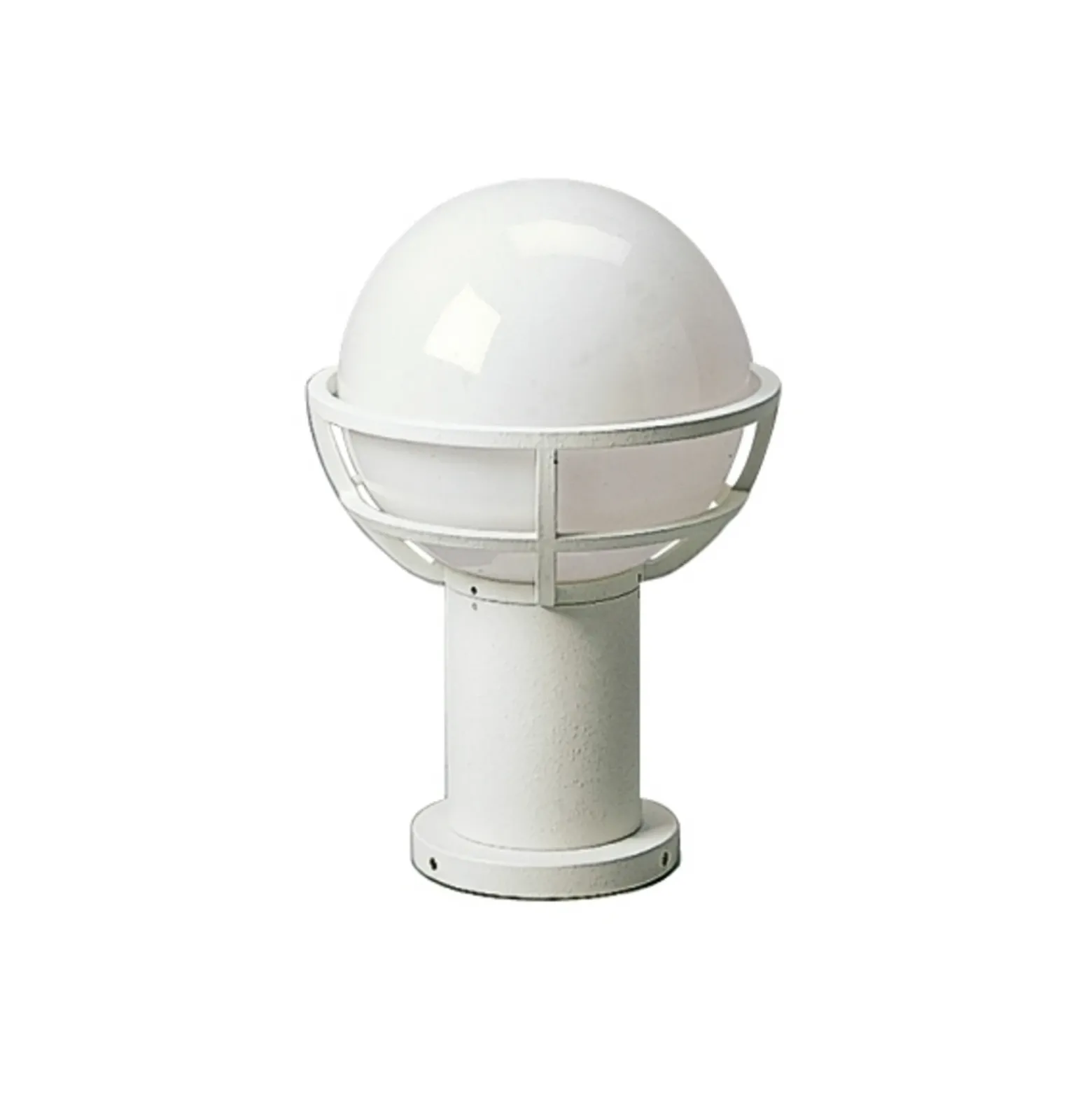 Baliza blanca, con vidrio opalino