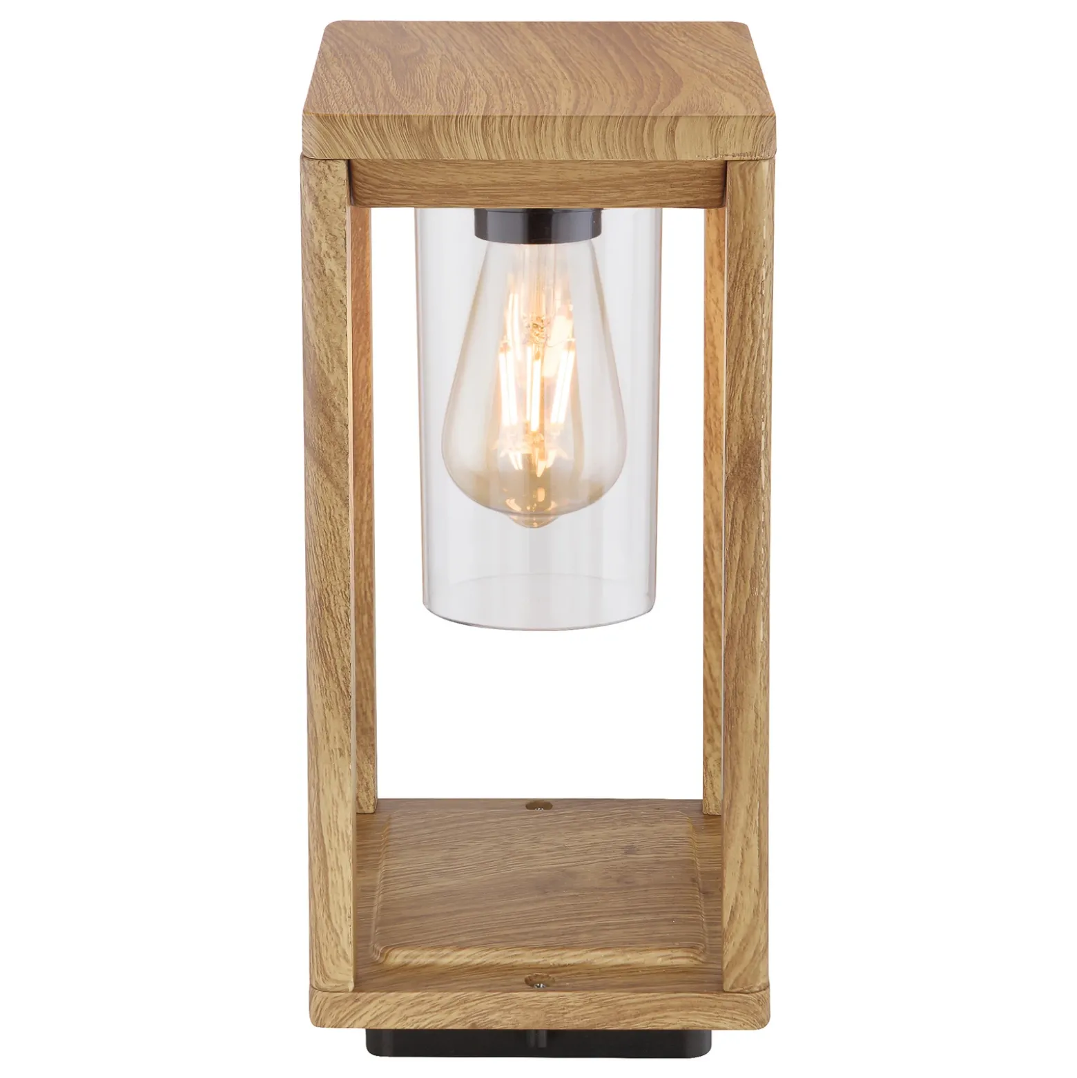 Baliza Candela en look de madera, altura 35cm