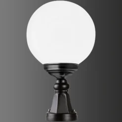 Baliza 1141 con pantalla esférica, negro/blanco