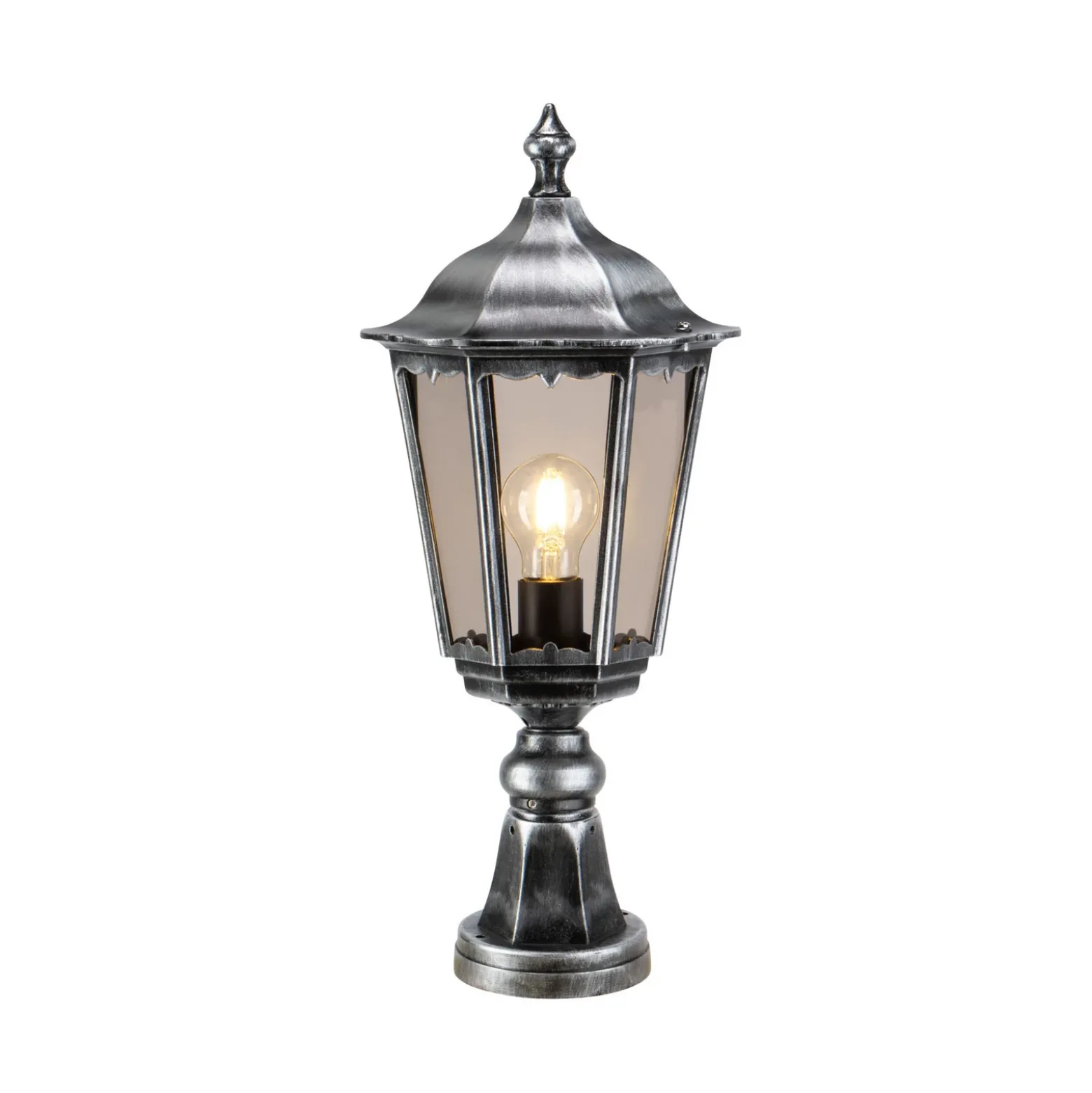 Baliza 1112 de aluminio fundido negro-plata
