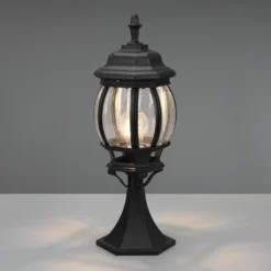 Baliza Elvo, negro mate, altura 49 cm, aluminio
