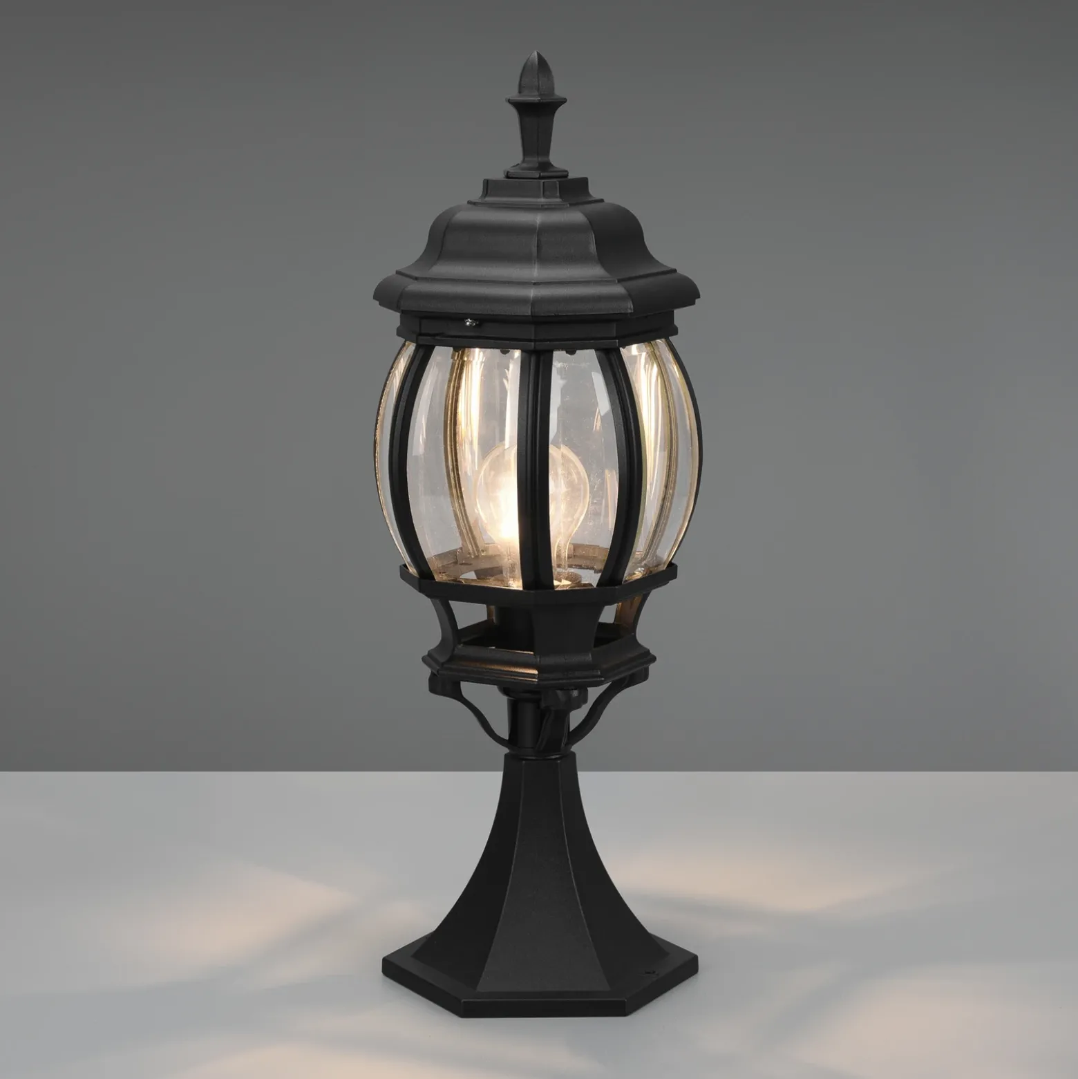 Baliza Elvo, negro mate, altura 49 cm, aluminio