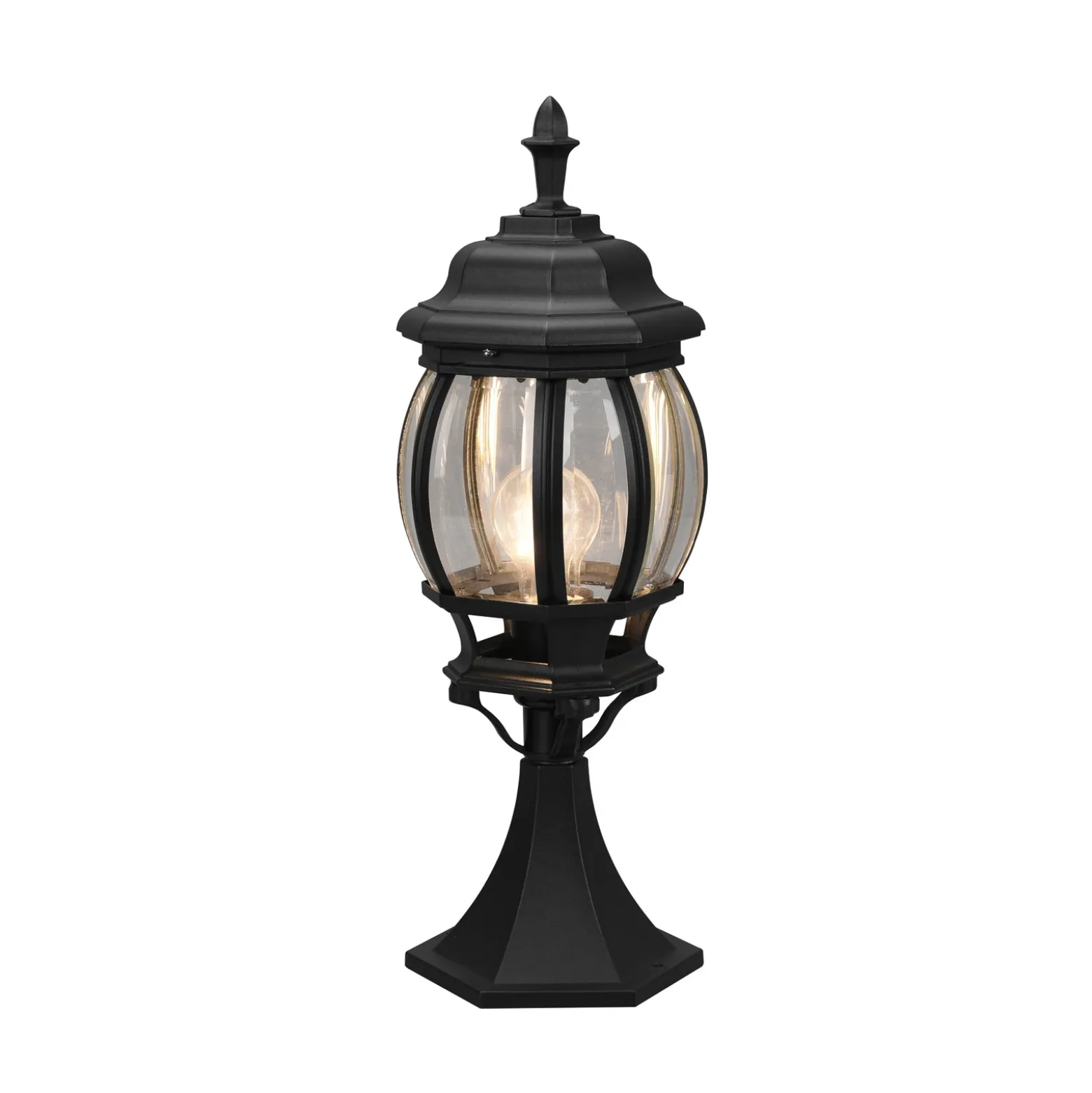 Baliza Elvo, negro mate, altura 49 cm, aluminio