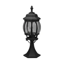 Baliza Elvo, negro mate, altura 49 cm, aluminio