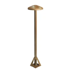 Baliza LED Aura Disk, altura 50 cm, latón antiguo