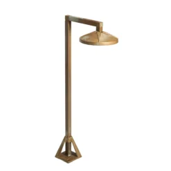 Baliza LED Aura Disk, 50 x 19 cm, latón antiguo