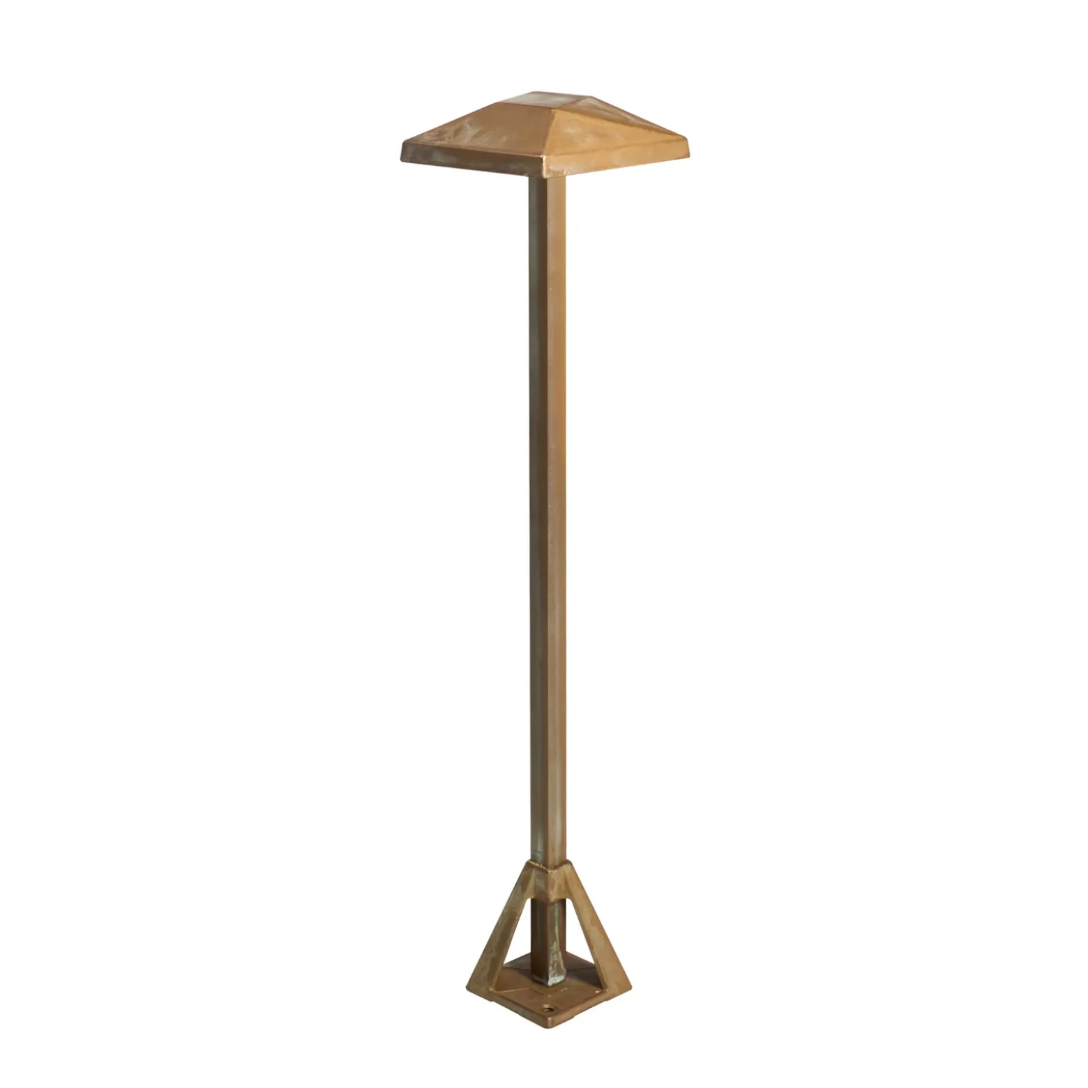 Baliza LED Aura Edge, altura 50 cm, latón antiguo