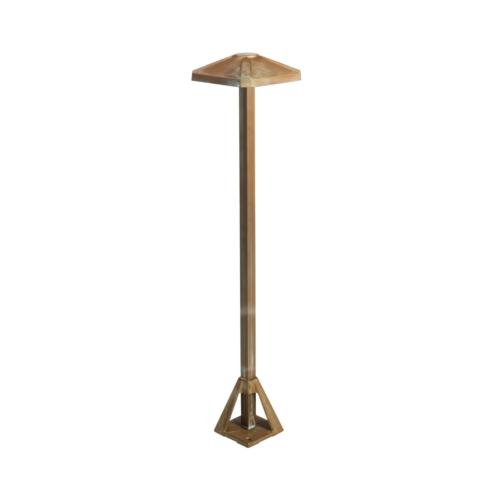 Baliza LED Aura Frame, altura 50 cm, latón antiguo