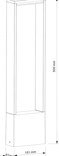 Baliza LED Cata IV, altura 50 cm