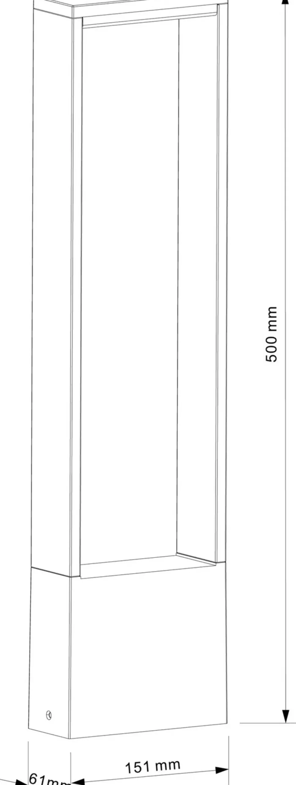 Baliza LED Cata IV, altura 50 cm