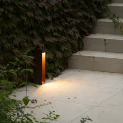 Baliza LED Cerler, marrón, 35 cm, metal, IP65, CCT