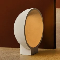 Baliza LED Gaia, gris, hormigón, altura 38,8 cm