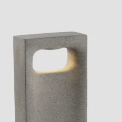 Baliza LED Glint, 2700K, 40 cm, gris, hormigón, IP55