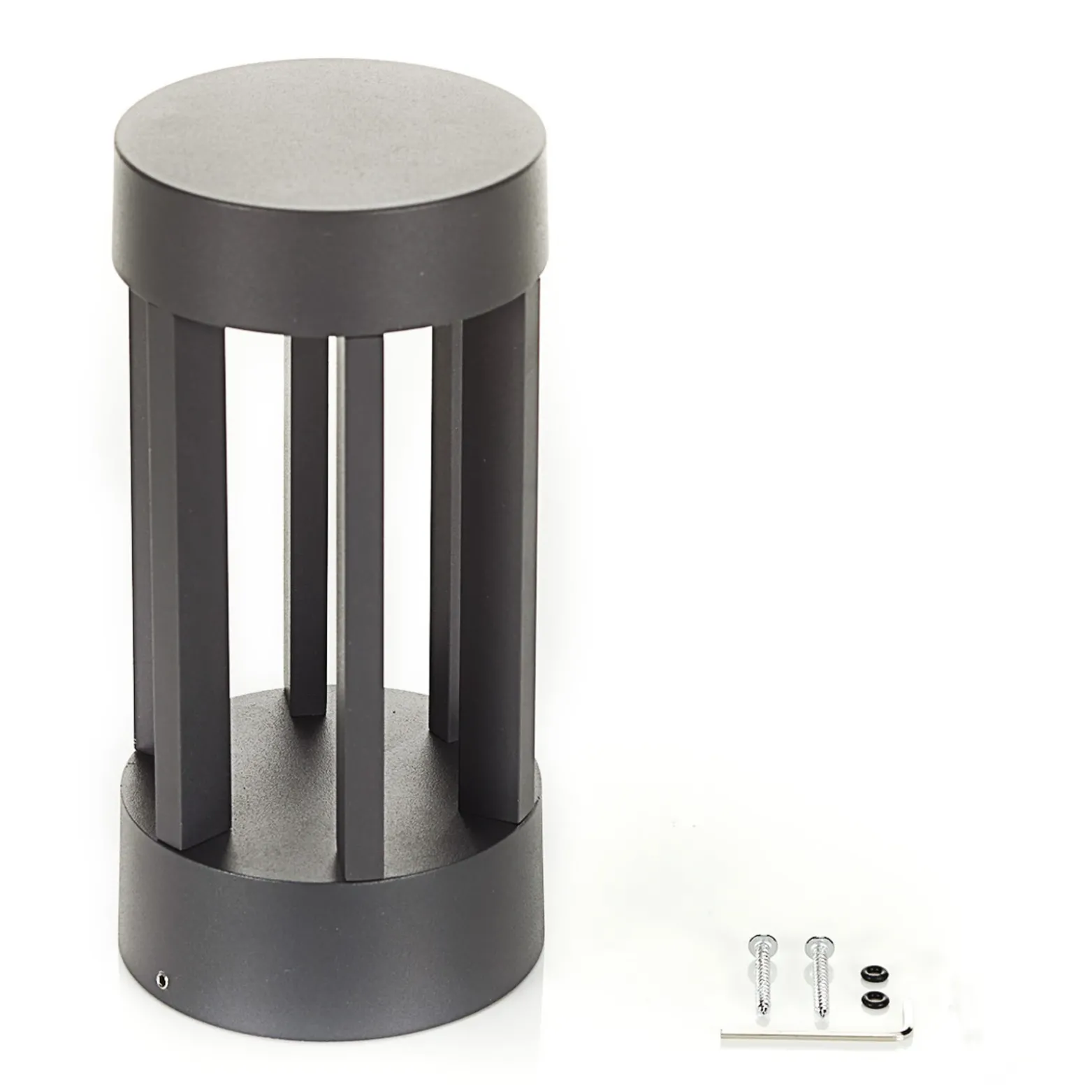 Baliza LED Jordis de Lindby, 22 cm, antracita, aluminio