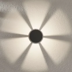 Baliza LED Jordis de Lindby, 22 cm, antracita, aluminio