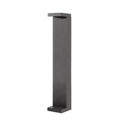 Baliza LED Lerna, altura 60 cm, aluminio, gris oscuro, CCT