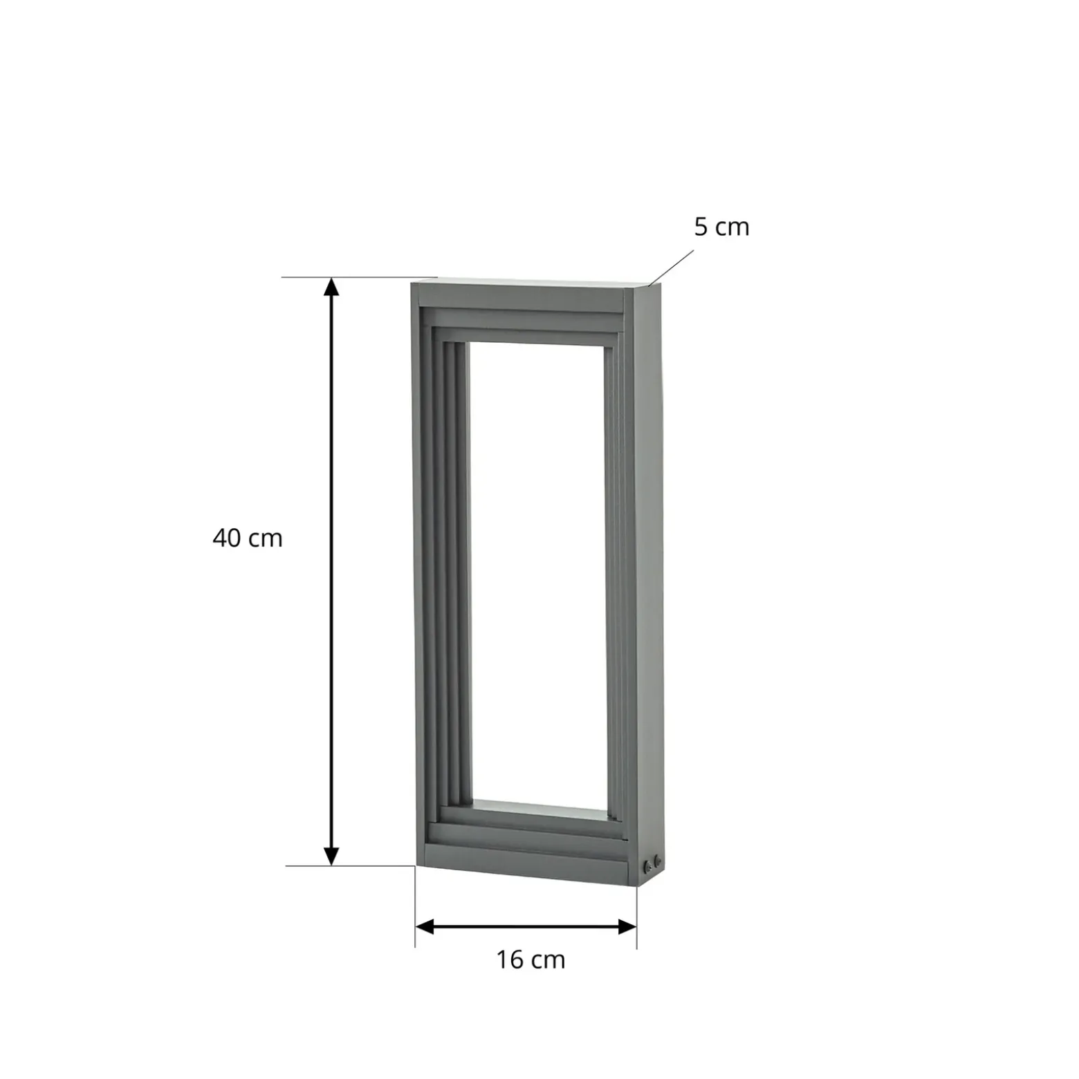 Baliza LED Lucande Ashkan, altura 40 cm, antracita, IP65