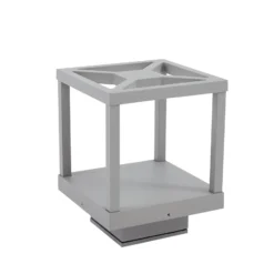 Baliza LED Lucande Lealan, gris, metal, 23 cm, IP54