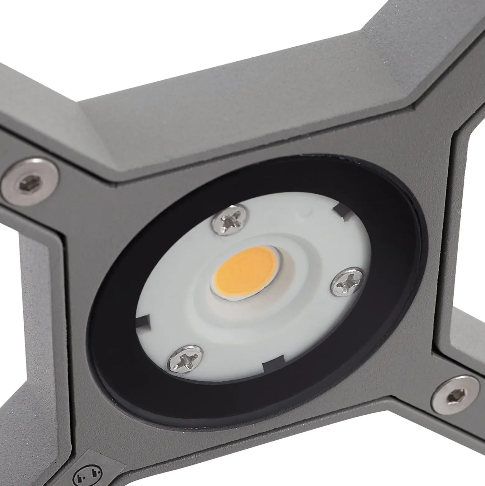 Baliza LED Lucande Lealan, gris, metal, 23 cm, IP54