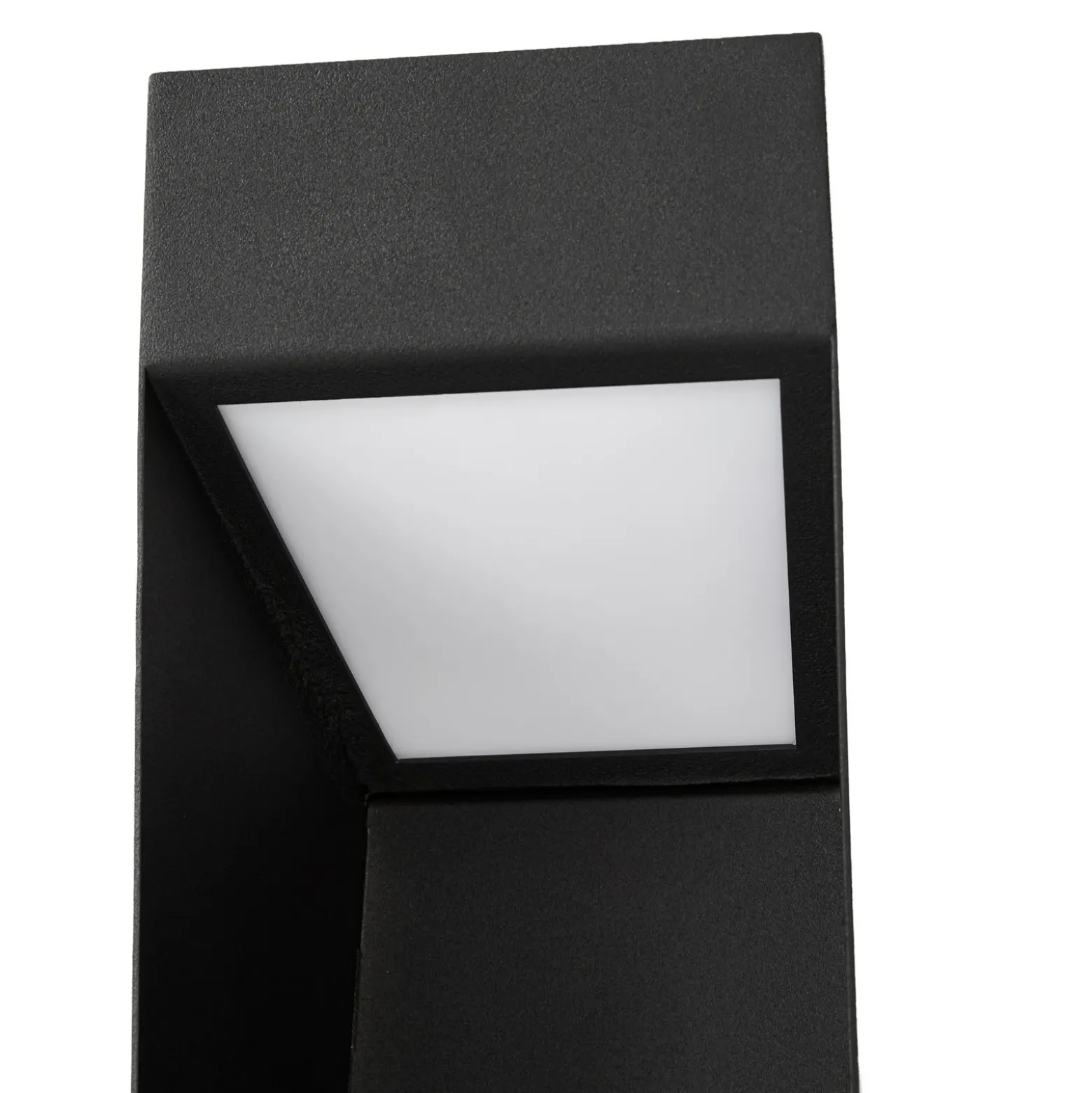 Baliza LED Lucande Louran, 55 cm, negra, luz hacia arriba y hacia abajo