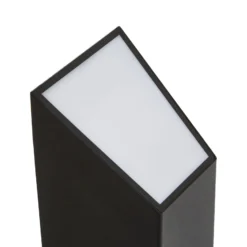 Baliza LED Lucande Louran, 55 cm, negra, luz hacia arriba y hacia abajo