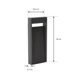 Baliza LED Lucande Tavion, 40 cm, antracita, IP65